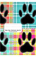 Dog Paw Pattern Quilt: 110-Page Notebook Dot Grid Bullet Journal 6 X 9(15.24 X 22.86 CM)