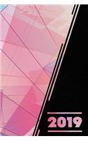 2019: Low Poly Cubism Graphic Organizer Daily Weekly & Monthly Calendar Planner