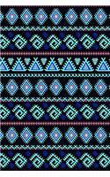 Bullet Journal Notebook Tribal Pattern 10: 112 Page Numbered Graph Style Grid Bullet Journal with Index Pages and Key Pages in Portable 6 X 9 Size