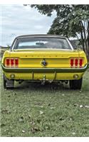 Journal: Antique Yellow Mustang Cover - Blank Sketch / Drawing Book - 6 X 9 Paper - Unlined Notebook - 100 Pages: Antique Yellow Mustang Cover - Blank Sketch / Drawing Book - 6 X 9 Paper - Unlined Notebook - 100 Pages