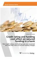 Credit rating and funding cost effect on secured funding in a bank