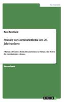 Studien zur Literaturästhetik des 20. Jahrhunderts: Warten auf Godot, Berlin Alexanderplatz & Fabian, Ein Bericht für eine Akademie, Momo