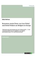 Rezension zweier Texte von Gert Pickel und Detlef Pollack zur Religion in Europa