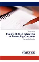Quality of Basic Education In developing Countries