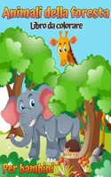 Libro da colorare di animali della foresta per bambini