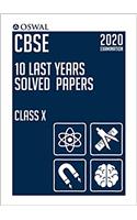 10 Last Years Solved Papers: Cbse Class 10 for 2020 Examination