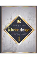 Interior design coloring book, Luxury homes 1