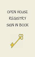 Open House Registry Sign In Book
