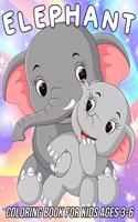 Elephant Coloring Book for Kids Ages 3-6