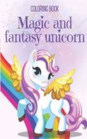 Coloring Book Magic and fantasy Unicorn