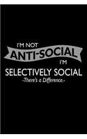 I'm not Anti-Social. I'm Selectively Social there's a Difference