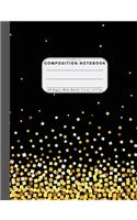 Wide Ruled Composition Notebook Glitter