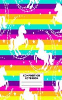 Composition Notebook: Unicorn Journal for Girls, Teen and Women Cute Matte Cover Design with Blank Lined Interior College Ruled (Great as Party Favors, Gifts, Diary, Jour