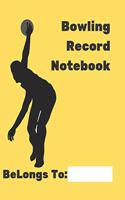 Bowling Record Notebook