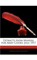 Extracts from Manual for Army Cooks: July, 1917
