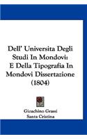 Dell' Universita Degli Studi in Mondovi