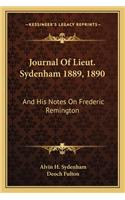 Journal of Lieut. Sydenham 1889, 1890
