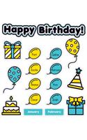 Aqua Oasis Birthday Graph Bulletin Board: (Bulletin Board)