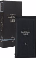 NLT Family Heritage Bible, Large Print Family Devotional Bible for Study, New Living Translation Holy Bible Full-Grain Leather Hardcover, Additional Interactive Content, Black