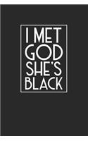 I Met God She's Black: 2 Jahres Kalender I Monatsplaner I Familienplaner I Planer Din A5 120 Seiten I Tagebuch I Januar 2020 - Dezember 2021 Wochenplaner I Todo Liste I Wi