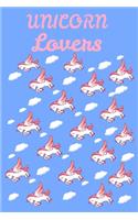 Unicorn Lover Journal. Pink Gradual Unicorn Cloud Patterns, Cute Unicorn Mythical Magic NotBook