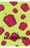 Notebook: pepper notebook 120 white paper lined for writing - Black Math, kitchen, Science Exercise BookFor Students, recipes , Teens, Boys, Girls, Women