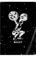 Notebook: Bodybuilding Beast - Blank Lined Journal For College Students Who Loves Gym, Bodybuilding, Sports, Exercise, Weight Lifting themes - Distressed Vint