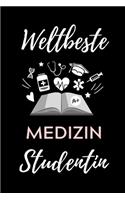 Weltbeste Medizin Studentin: A5 Notizbuch KARIERT schöner Spruch für zukünftige Ärzte Medizinstudium Studentennotizbuch Mediziner Tagebuch Physikum Studienbeginn