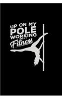 Up on my pole working on my fitness