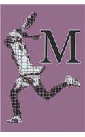 M Monogram Initial Tennis Journal
