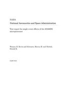 Test Report for Single Event Effects of the 80386dx Microprocessor