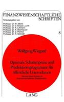 Optimale Schattenpreise und Produktionsprogramme fuer oeffentliche Unternehmen