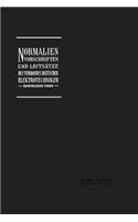 Normalien, Vorschriften Und Leitsätze Des Verbandes Deutscher Elektrotechniker Eingetragener Verein