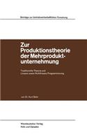 Zur Produktionstheorie der Mehrproduktunternehmung