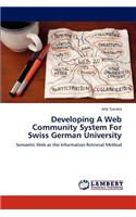 Developing A Web Community System For Swiss German University