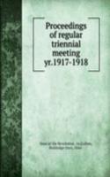 Proceedings of regular triennial meeting