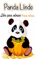 Libro para colorear del lindo panda para ninos