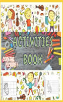 Activities Book: Copy the Picture, earn How to Draw and coloring Cute Animals and fruits Step-by-Step with Simple Shapes with Easy Drawing Tutorial for Kids, Practic