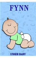 Fynn unser Baby: Notizbuch/Tagebuch für Eltern/Babybuch/6*9"entspricht DIN A5/120Seiten/halb leer, halb liniert