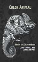 Color Animal - Grown-Ups Coloring Book - Camel, Capybara, Rat, Leopard, and more