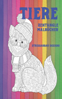 Zentangle Malbücher - Stressabbau-Designs - Tiere