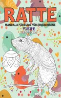 Mandala Färbung für Erwachsene - Grosse A4 - Tiere - Ratte
