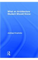 What an Architecture Student Should Know