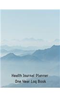 Mountains Health Journal Planner One Year Log Book