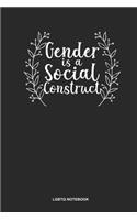 LGBTQ Notebook: Dotted Log Book For Trans And Lgbt Supporter: Transgender Heart Journal Gender Is Social Construct Gift
