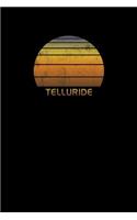 Telluride: Notebook With Lined College Ruled Paper For Taking Notes. Stylish Vintage Travel Journal Diary 6 x 9 Inch Soft Cover.