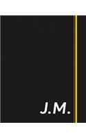 J.M.: Classic Monogram Lined Notebook Personalized With Two Initials - Matte Softcover Professional Style Paperback Journal Perfect Gift for Men and Women