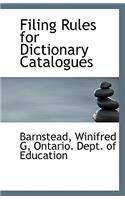 Filing Rules for Dictionary Catalogues