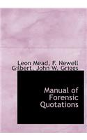Manual of Forensic Quotations