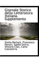 Giornale Storico Della Letteratura Italiana. Supplemento